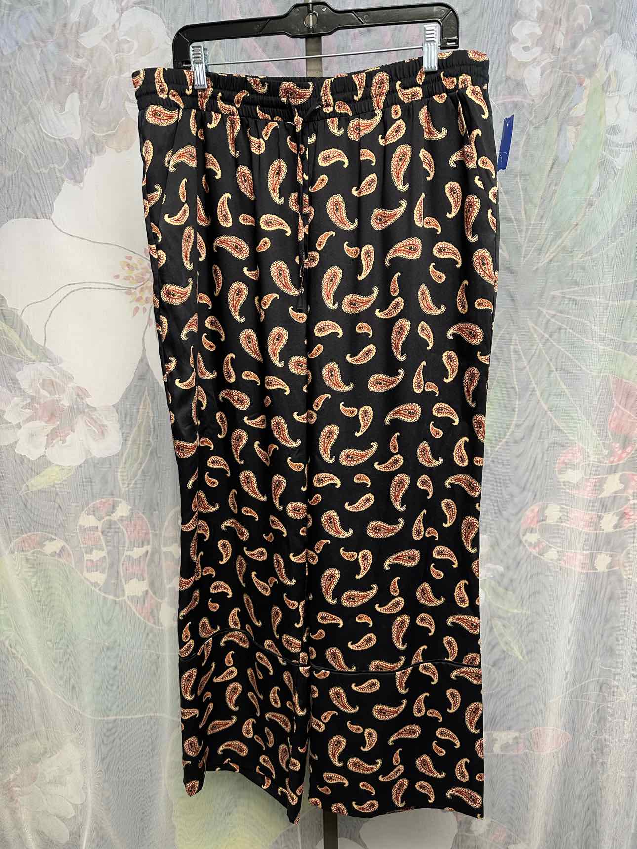 Anthropologie Size XL Black/Red Pants