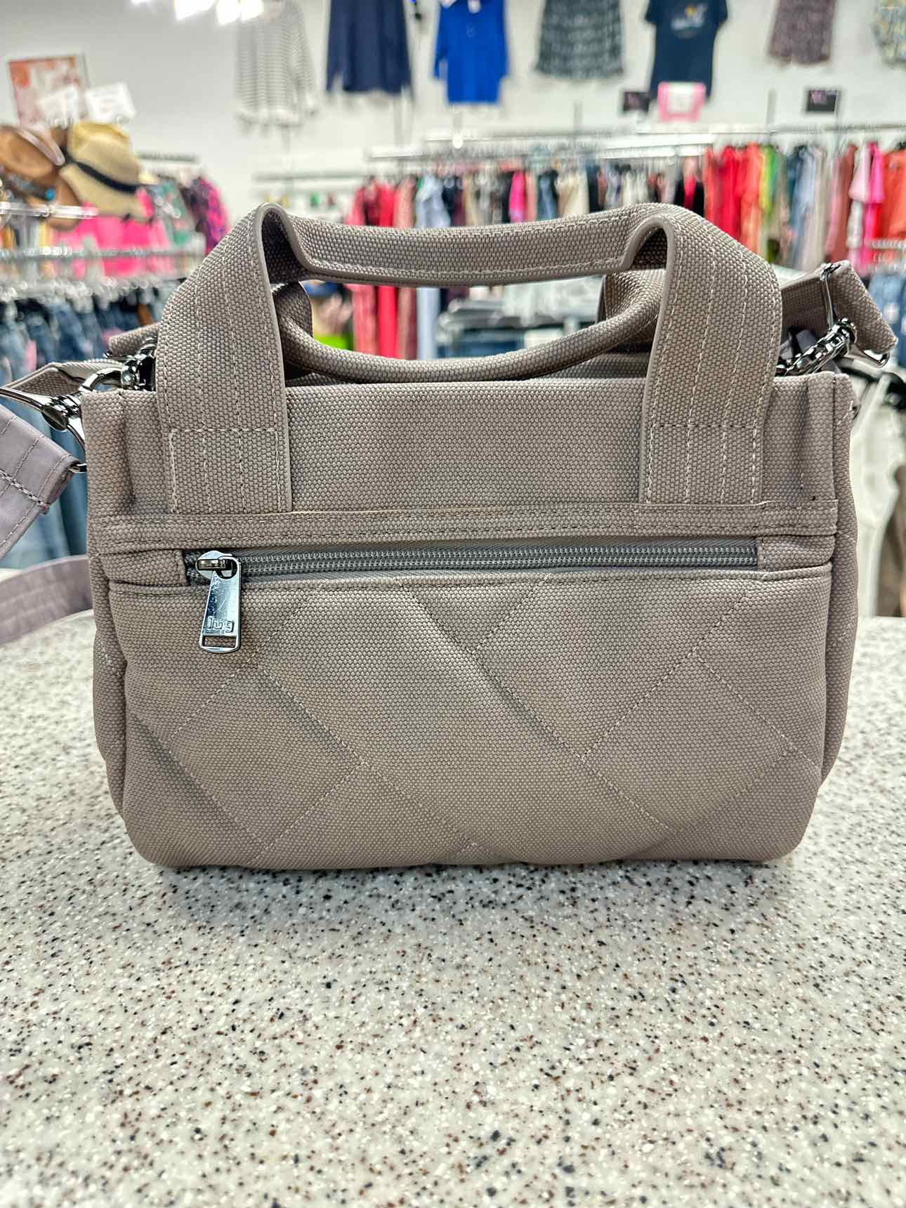 Lug Size Medium Gray Handbags