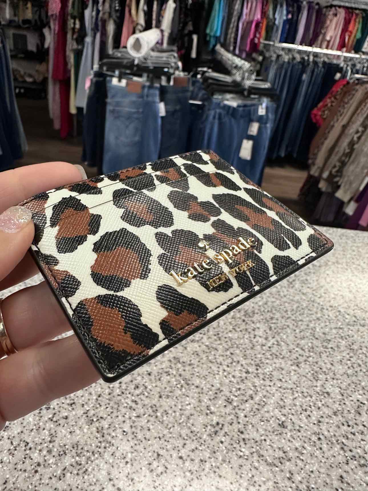 Kate Spade Leopard Credit Card Wallet NEW NWT