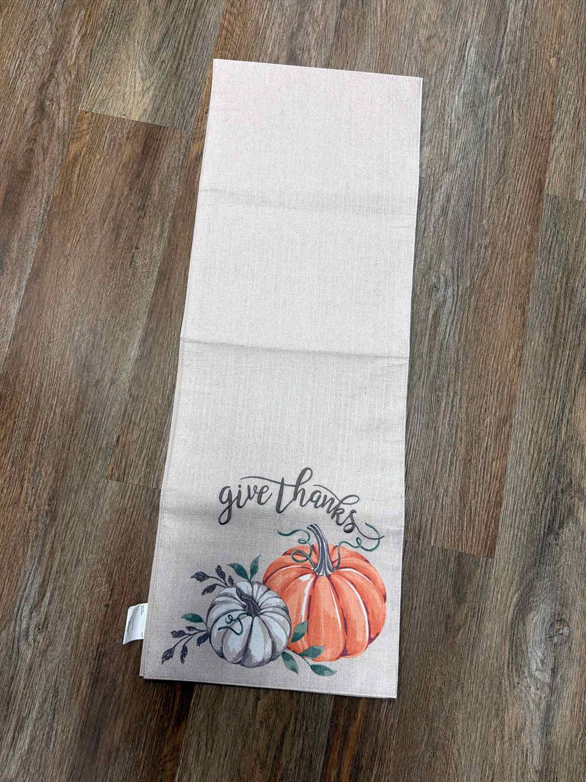 Give Thanks Pumpkin Fall Harvest Table Runner Household