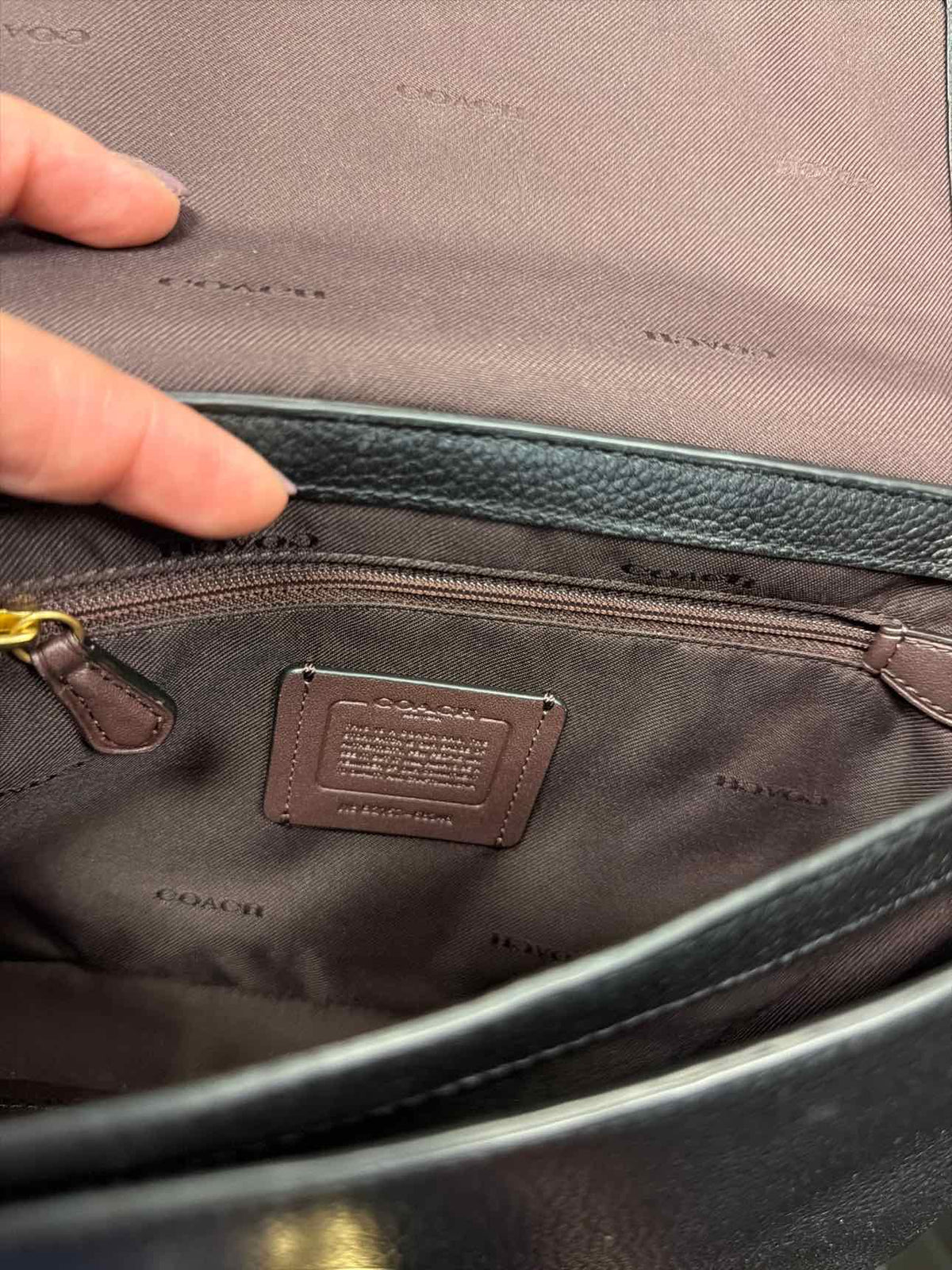 Coach Cassie Crossbody Black Pebble Leather Crossbody Handbag