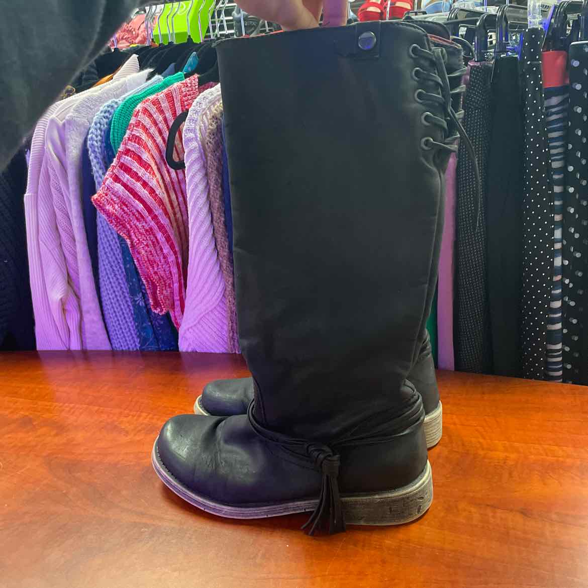 Roxy Mountain & The Seas Rider Black Knee-High Boots Size 9