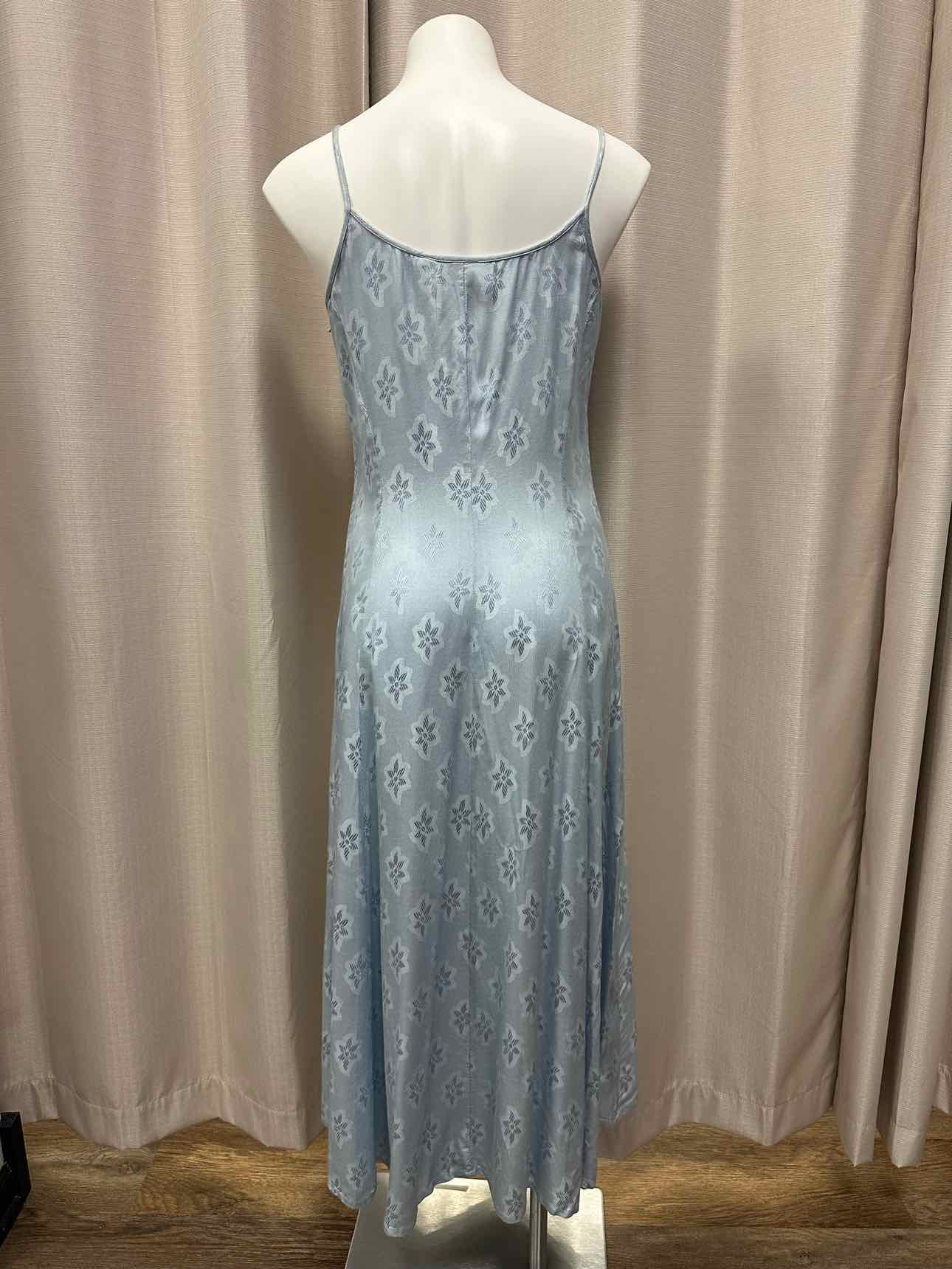 Together Vintage Floral Stripe Flowy Maxi Size 12 Blue/White Dress