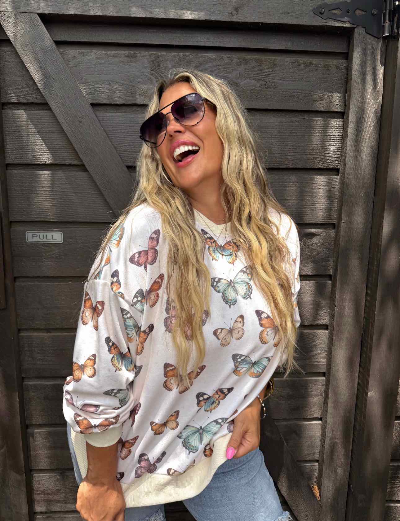 PREORDER!! Butterfly Season Sweatshirt Pullover Top