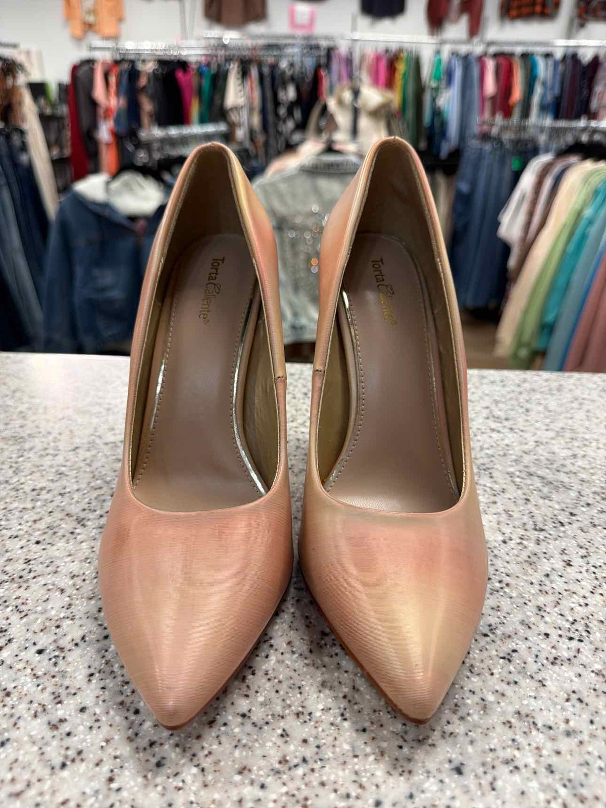 Torta Caliente Pink Gradient Pointed-Toe Stiletto Pumps Size 9