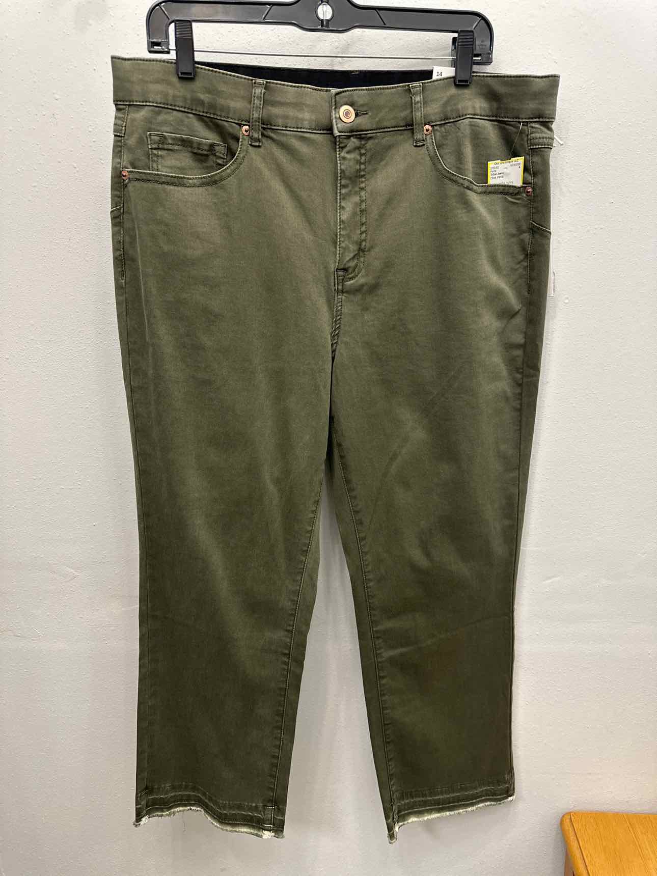 Tribal Jeans Size 14 Olive Pants