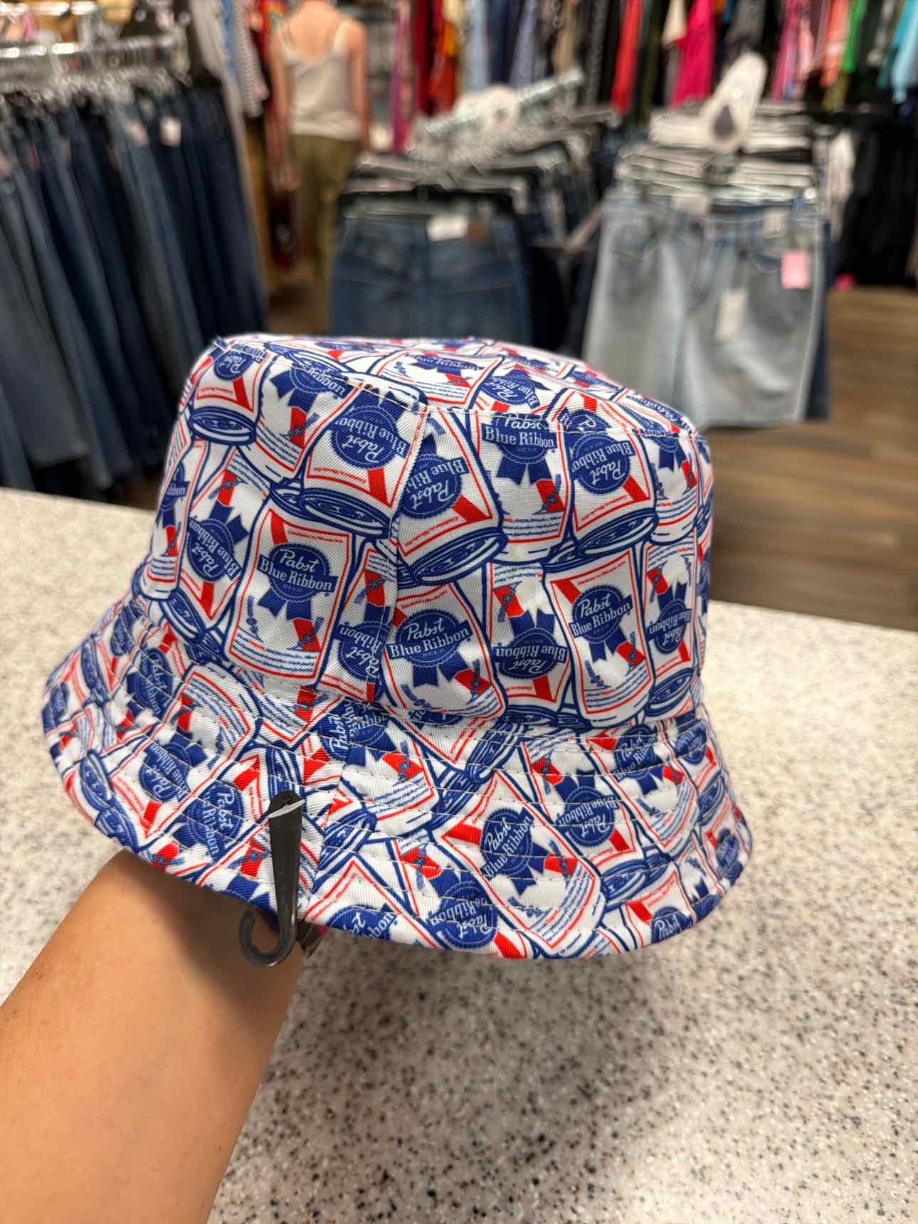 NEW Reversible Pabst Blue Ribbon and Black Bucket Hat