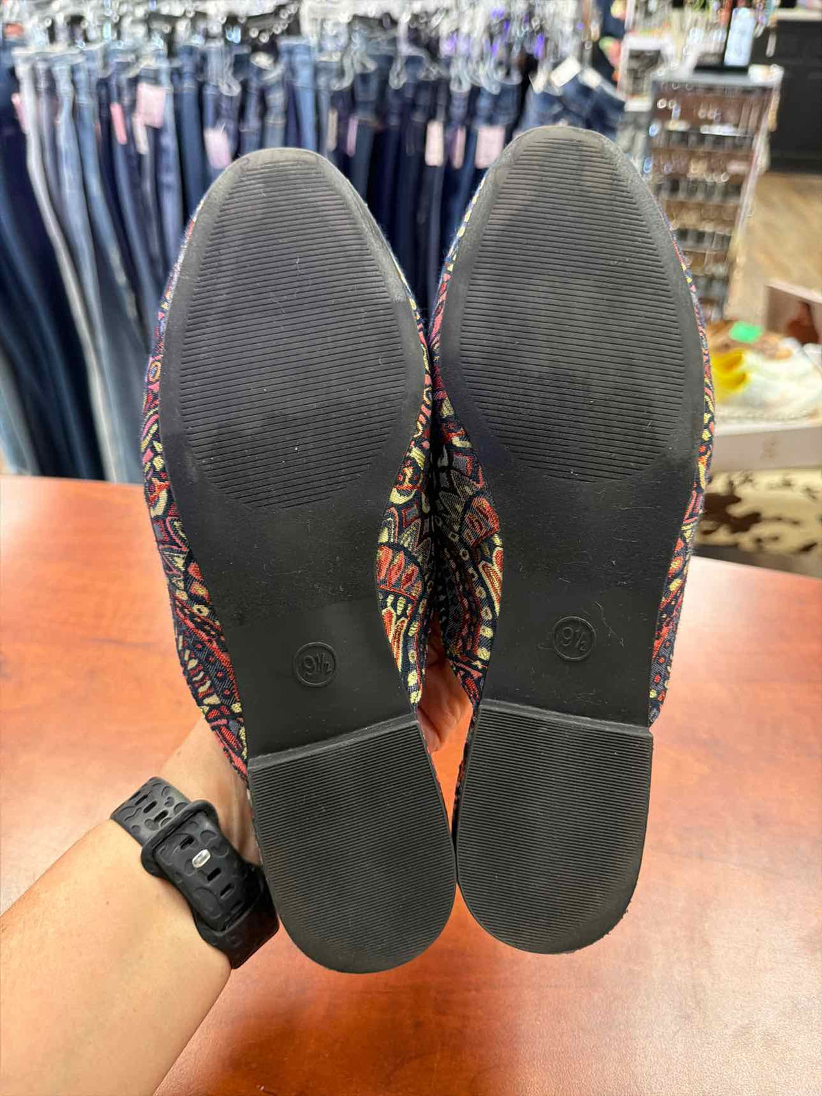 A New Day Embellished Brocade Mule Loafers Size 9 1/2