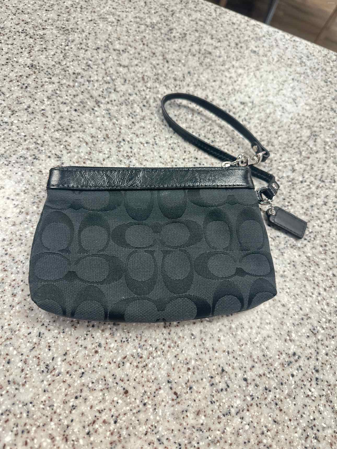 Coach Size Small Black Wristlet