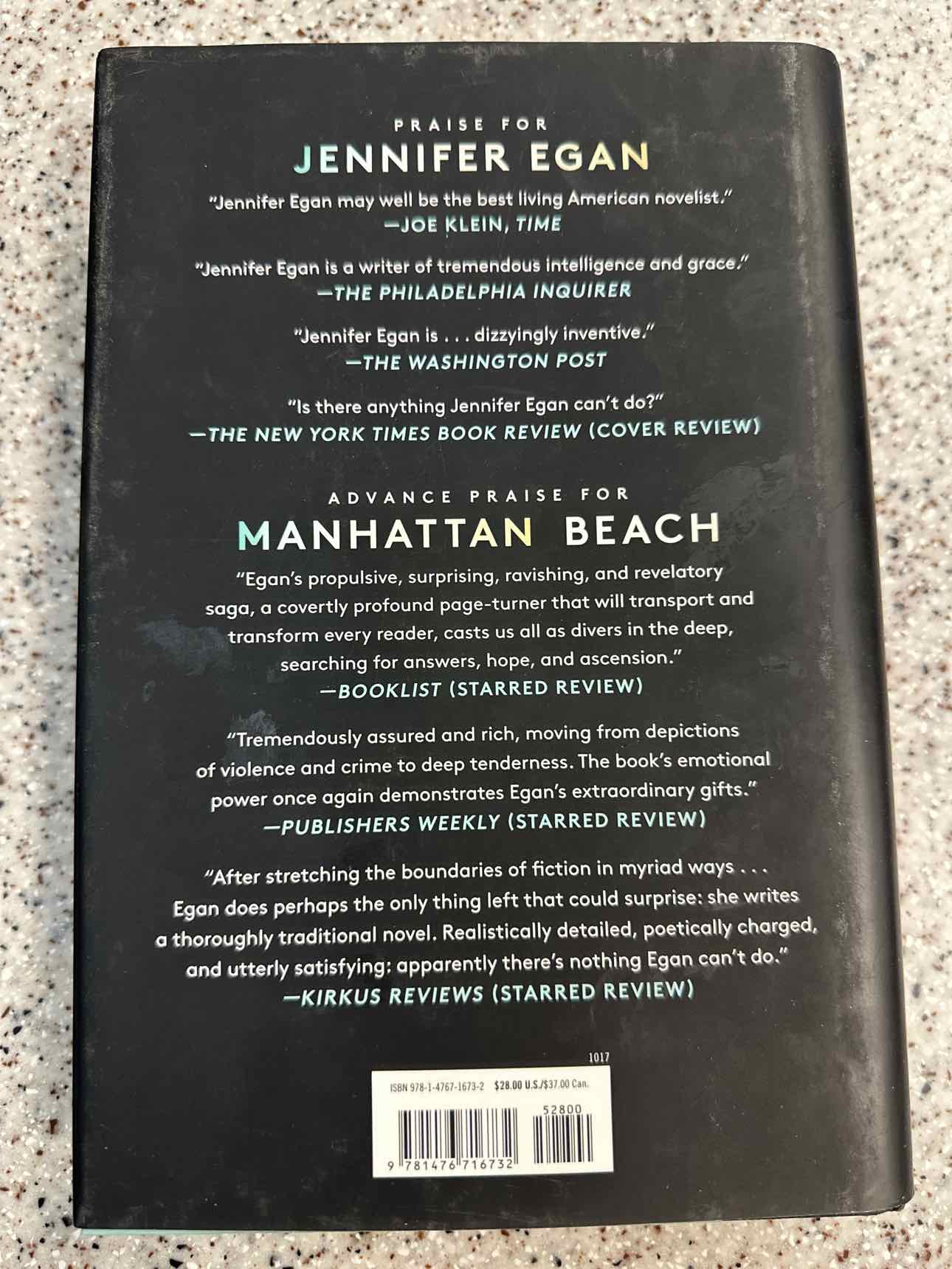 Manhattan Beach by Jennifer Egan (hard cover)