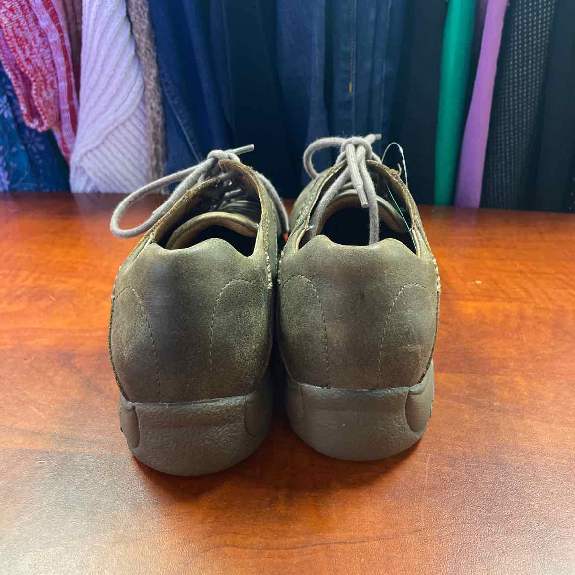 Dansko Krista Women Brown Oxford Lace Up Clog Shoes Size 39