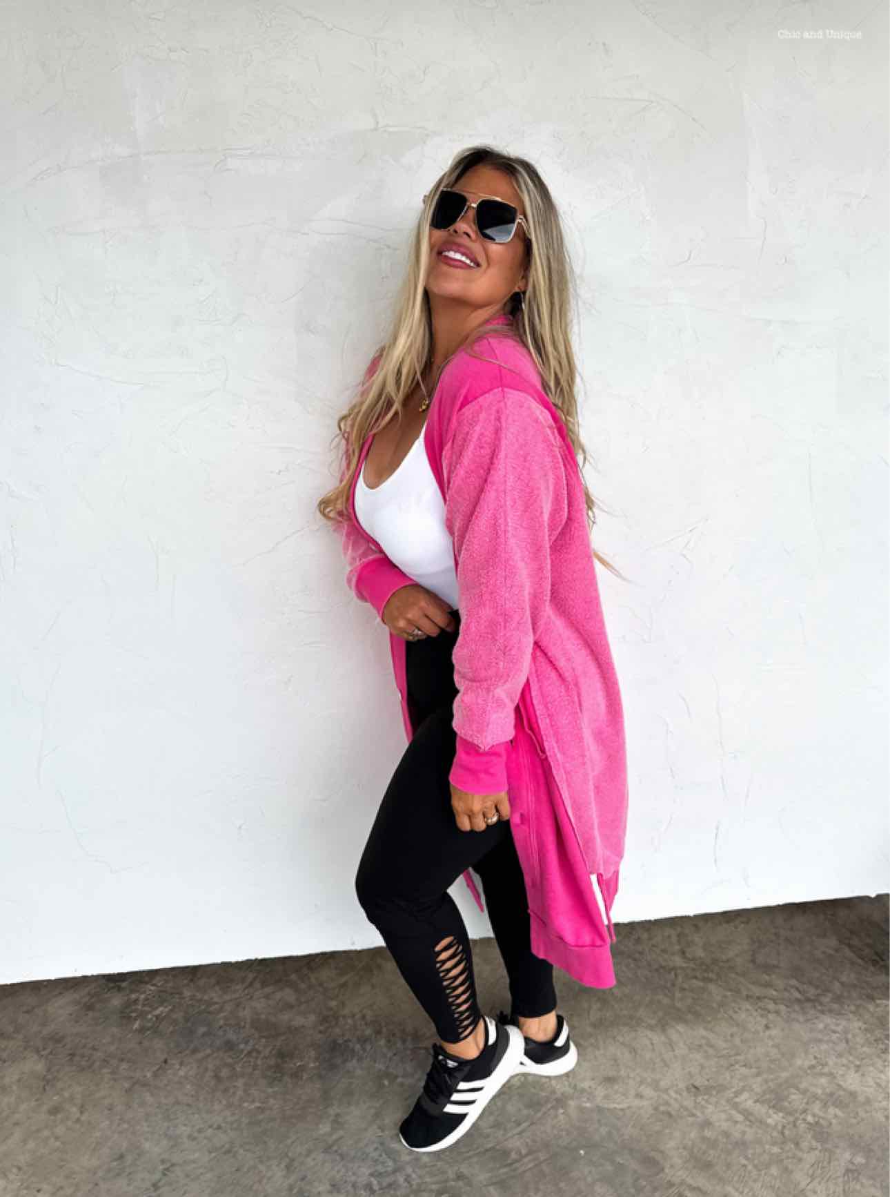 Spring Desi Sweatshirt Duster Cardigan