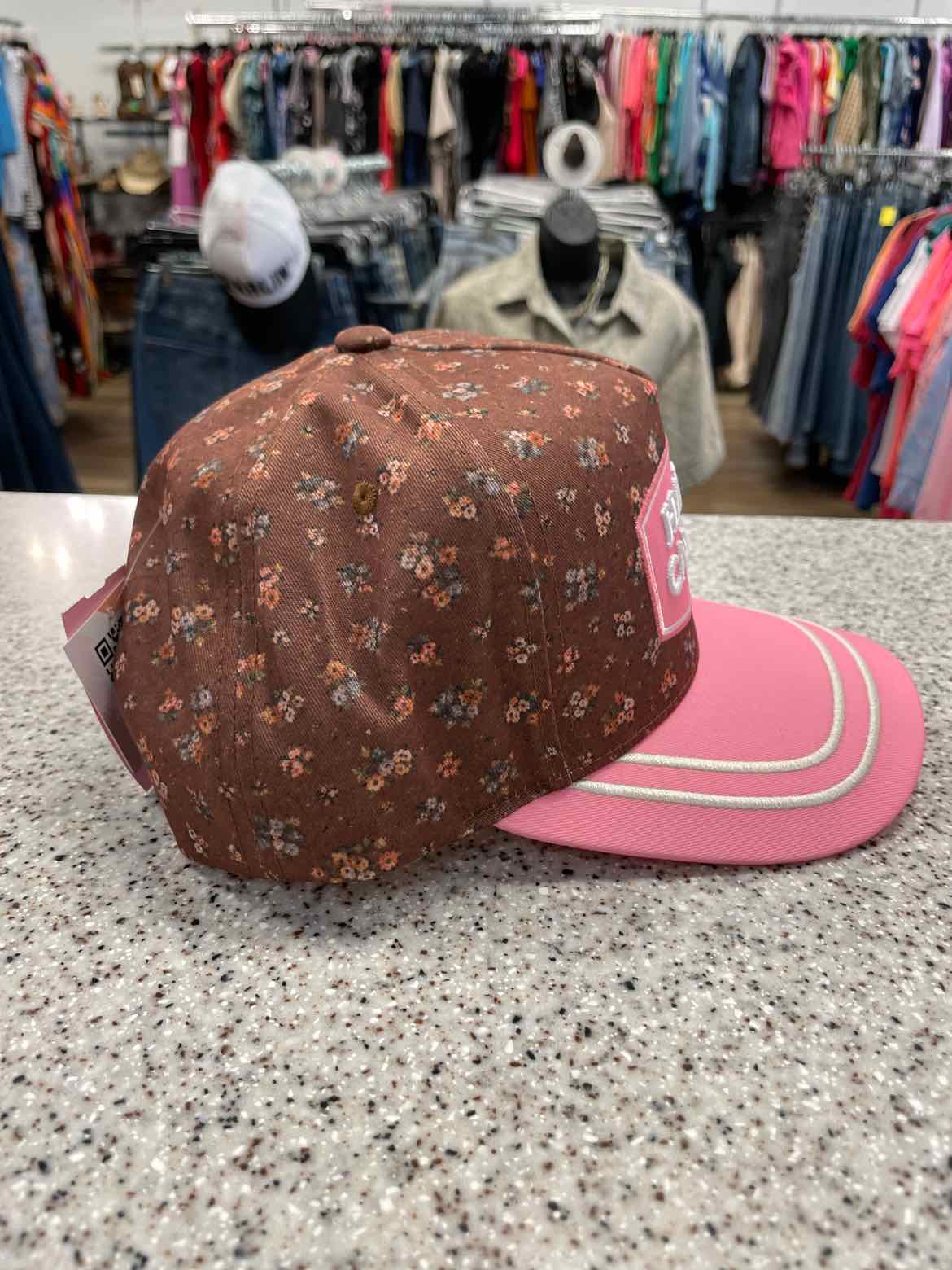 Happy Camper Embroidered Stitching Floral or Dotted Print Trucker Hat