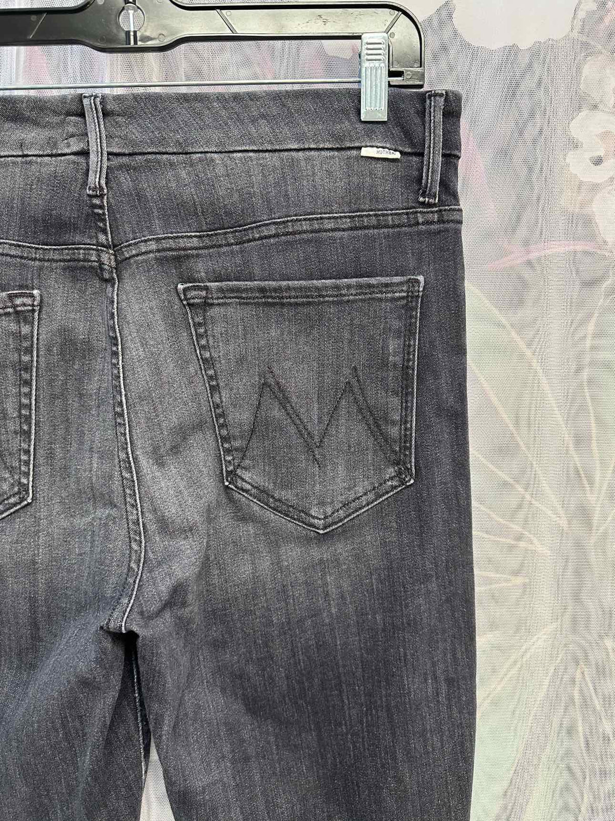 Mother High Waist Looker Ankle Fray Skinny Fit Size 31 Black Pants