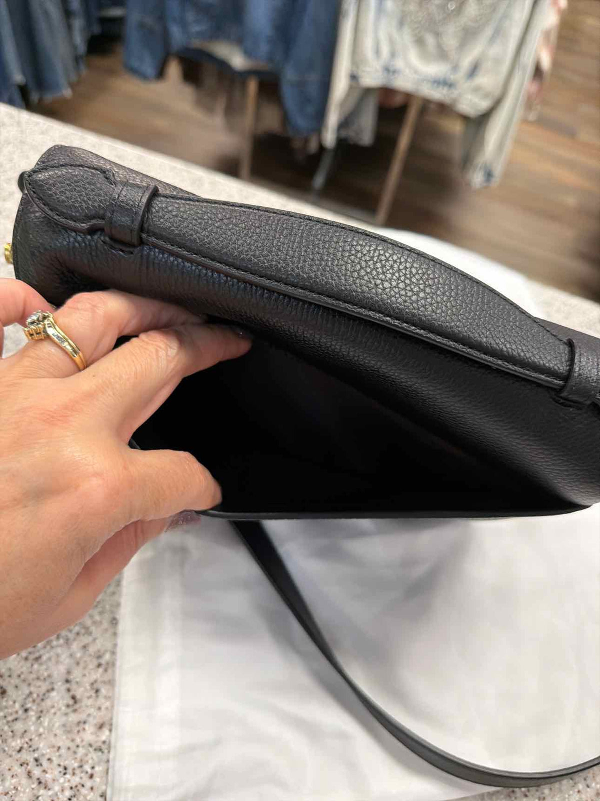 Coach Cassie Crossbody Black Pebble Leather Crossbody Handbag