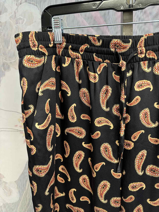 Anthropologie Size XL Black/Red Pants