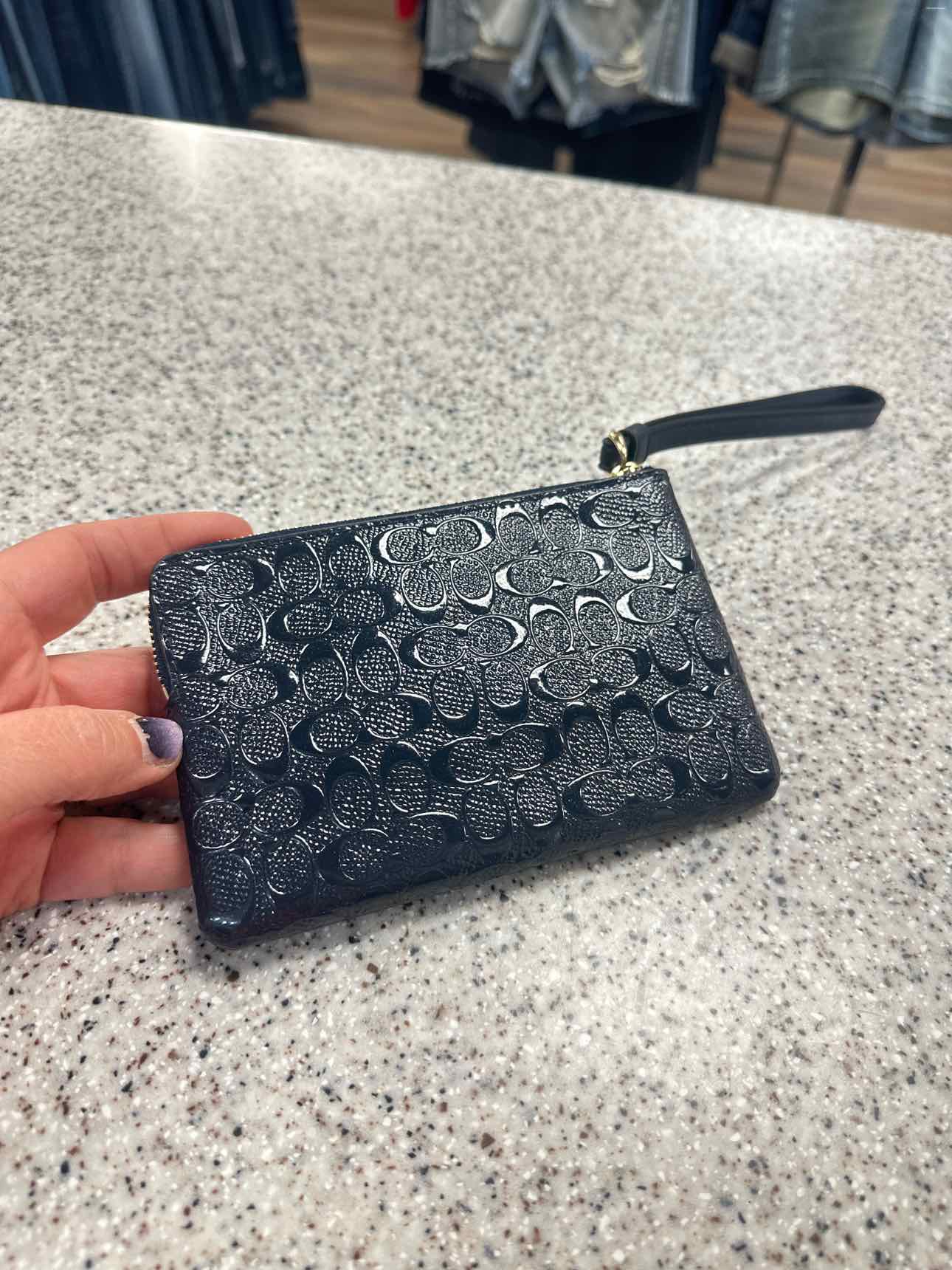 Coach Size Small Navy Wristlet