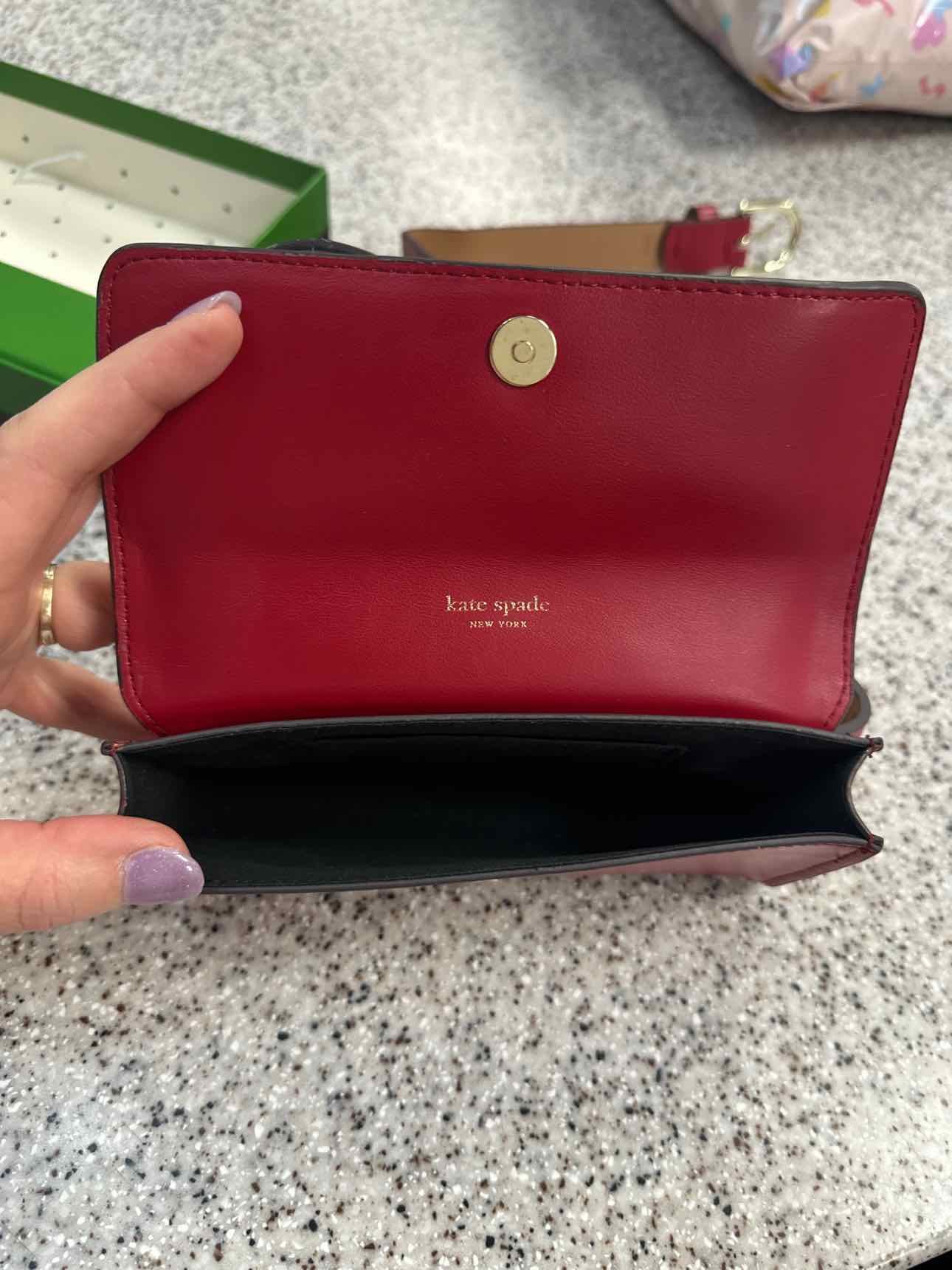 Kate Spade Size S/M NEW Adjustable Leather Belt Bag with Bow Detai