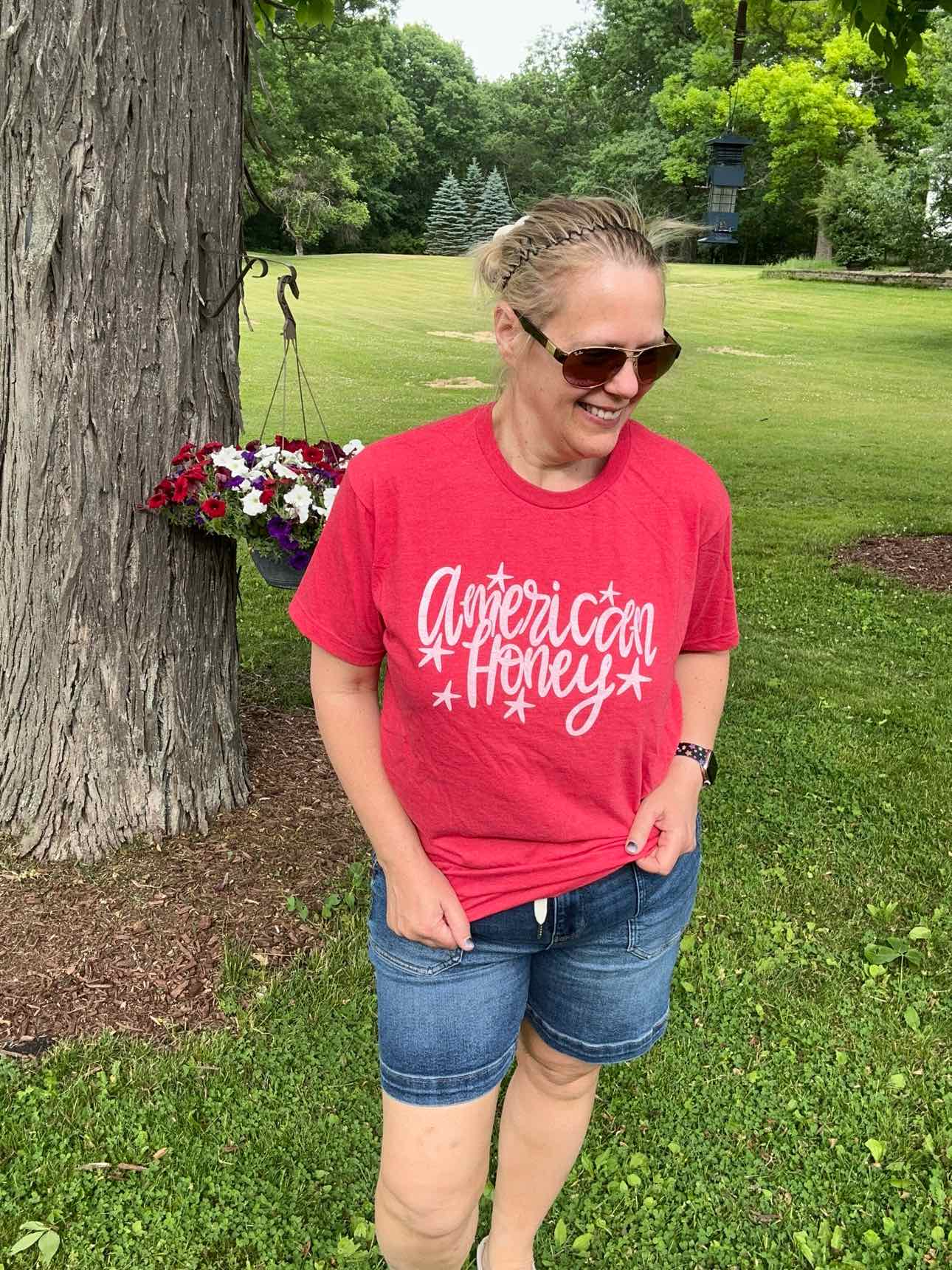 American Honey Graphic Tee Patriotic Tshirt