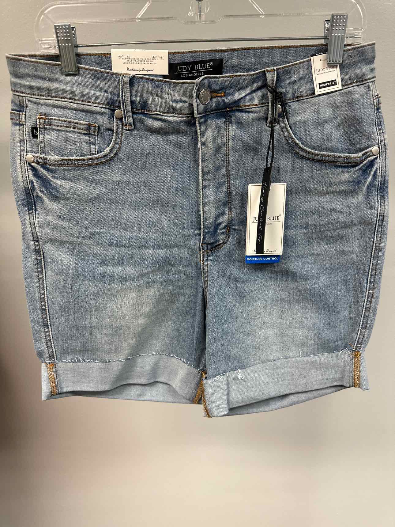 Judy Blue High Waist Tummy Control Cool Denim Medium Wash Shorts
