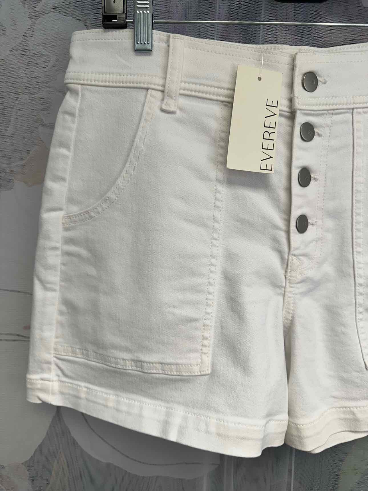 Evereve NEW NWT Evershort w/ Exposed Buttons Size 32 White Shorts