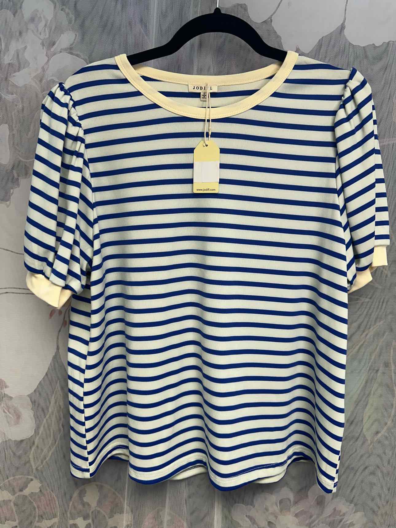 Jodifl Size Large White/blue Top