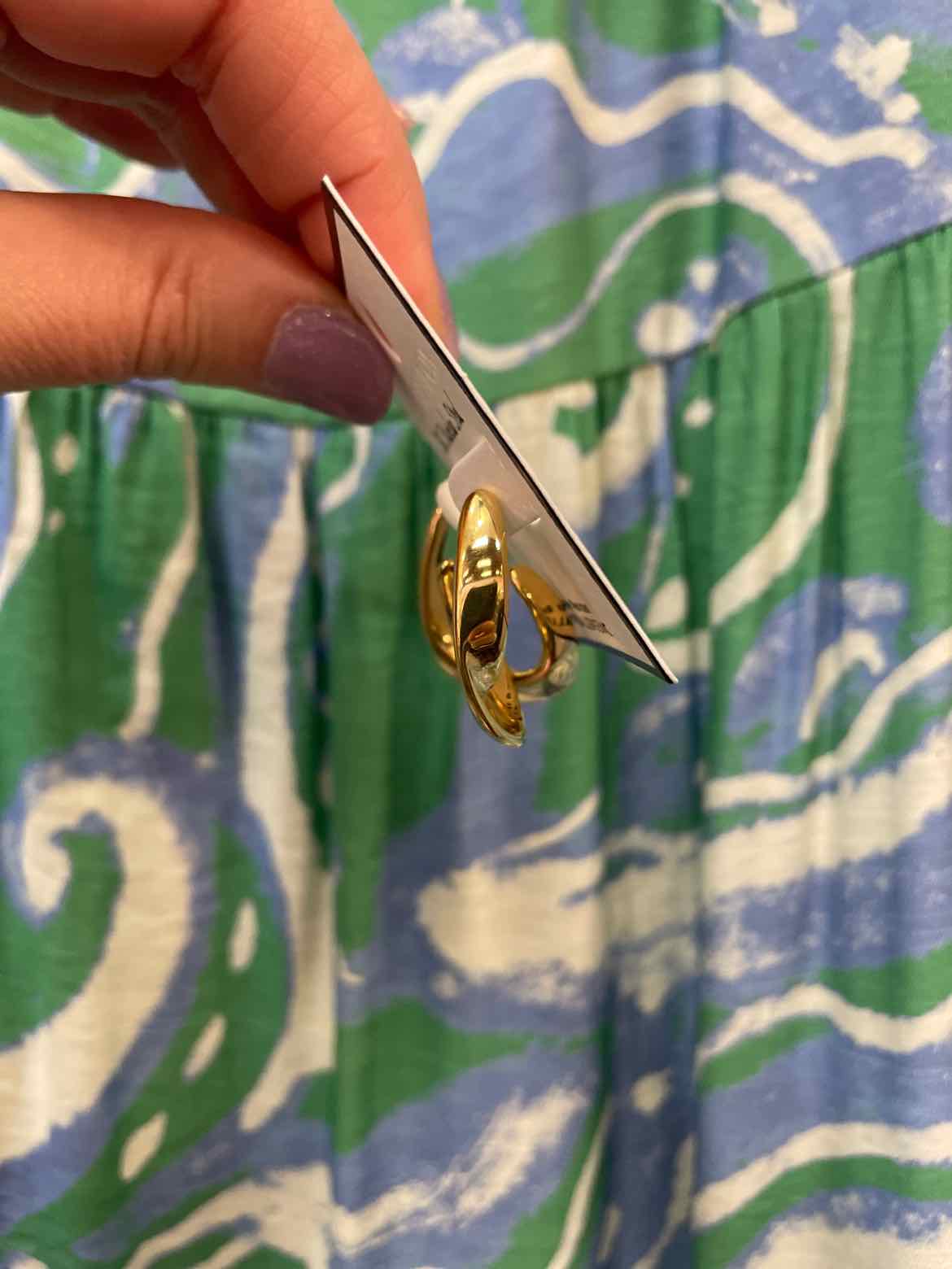 Flat Metal Tone Tapered Stainless Steel .75" Gold-Tone Earrings