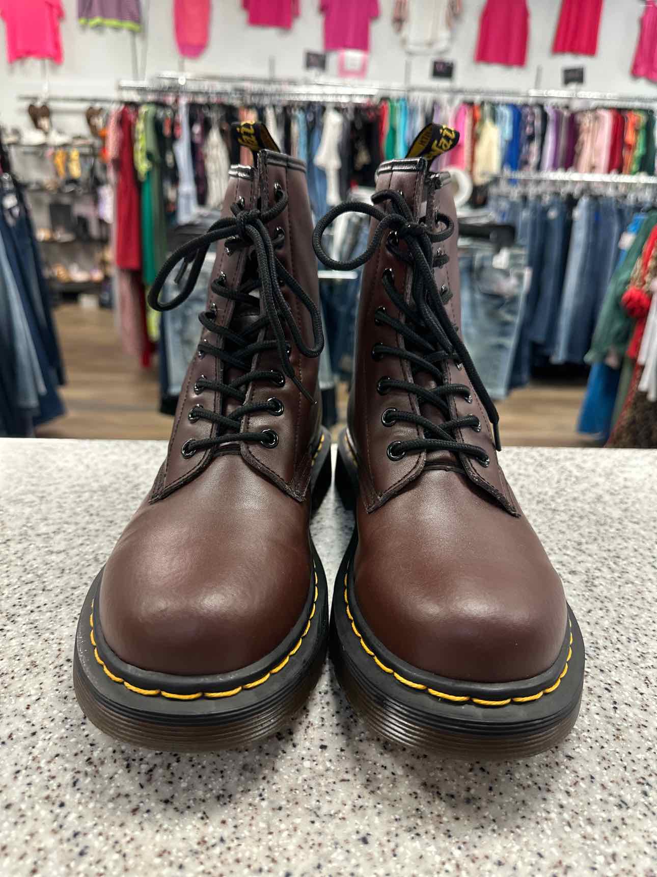NEW Dr. Martens Size 10 Brown 1460 Leather Lace Up Boots