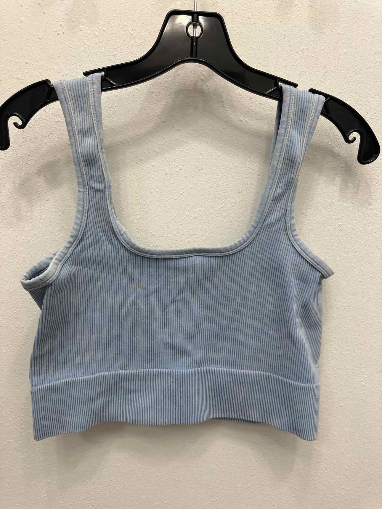 Zenana Size 1X/2X Light Blue Crop Top