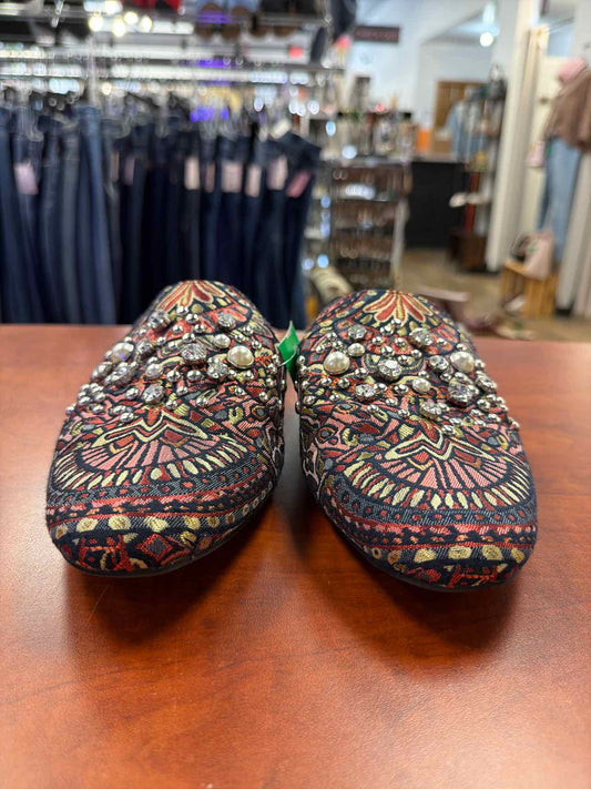 A New Day Embellished Brocade Mule Loafers Size 9 1/2