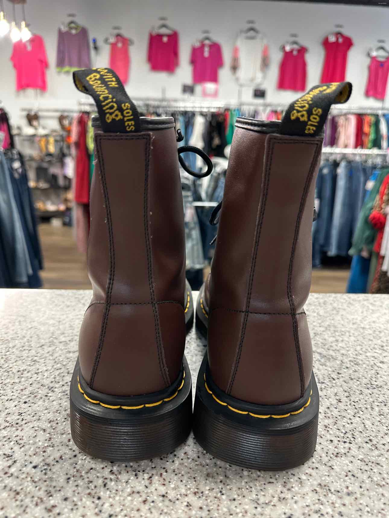 NEW Dr. Martens Size 10 Brown 1460 Leather Lace Up Boots