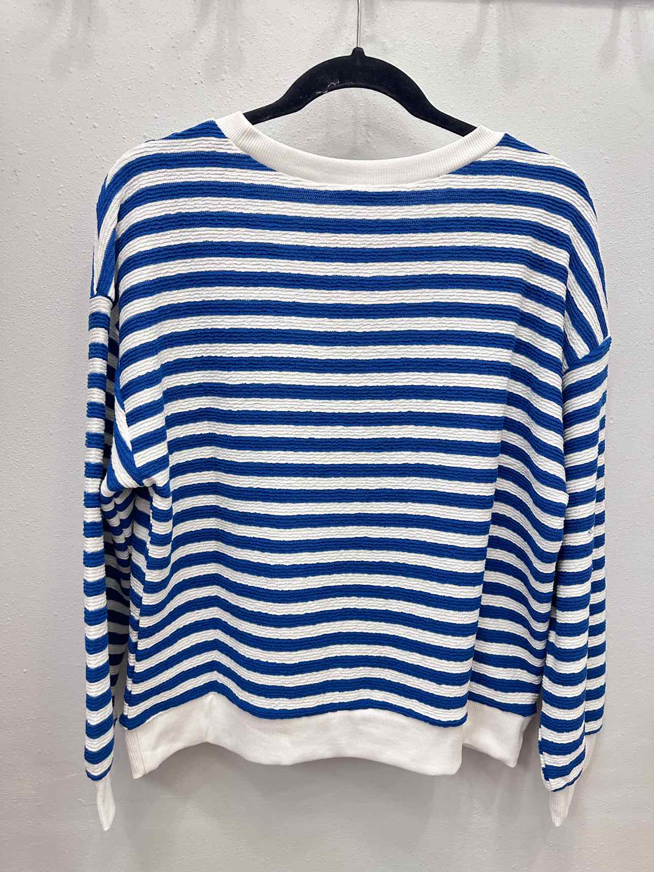 Zenana Textured Striped Long Sleeve Top
