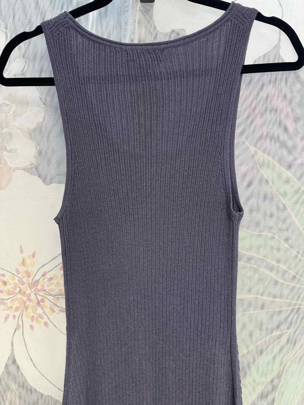 Miou Muse NEW NWT Stretch Ribbed Tank Maxi Bodycon Size Medium Dusty Blue Dress
