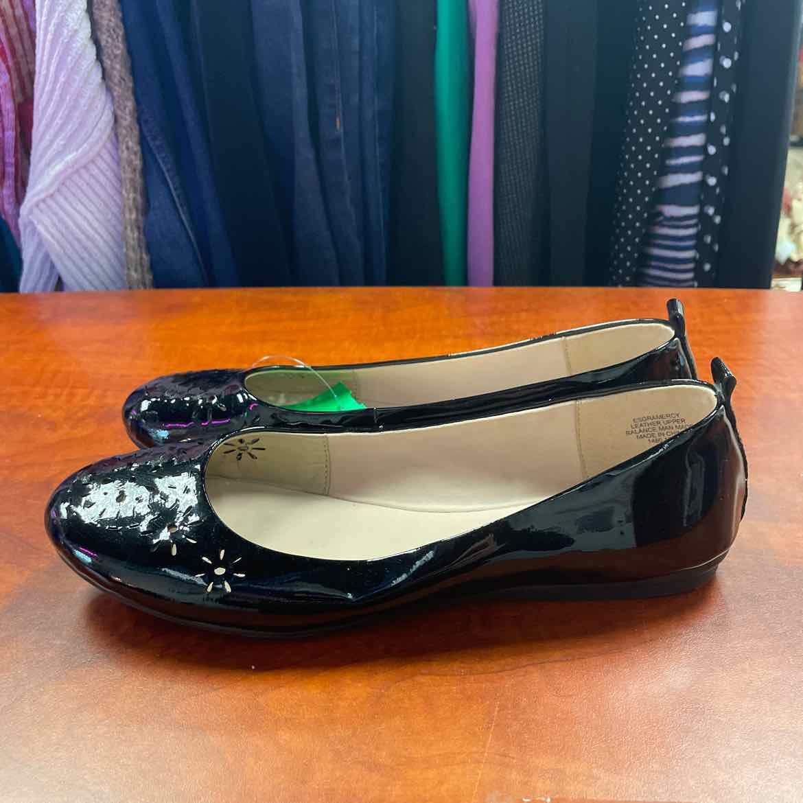 Easy Spirit Gramercy Black Patent Leather Ballet Flats Size 7 1/2