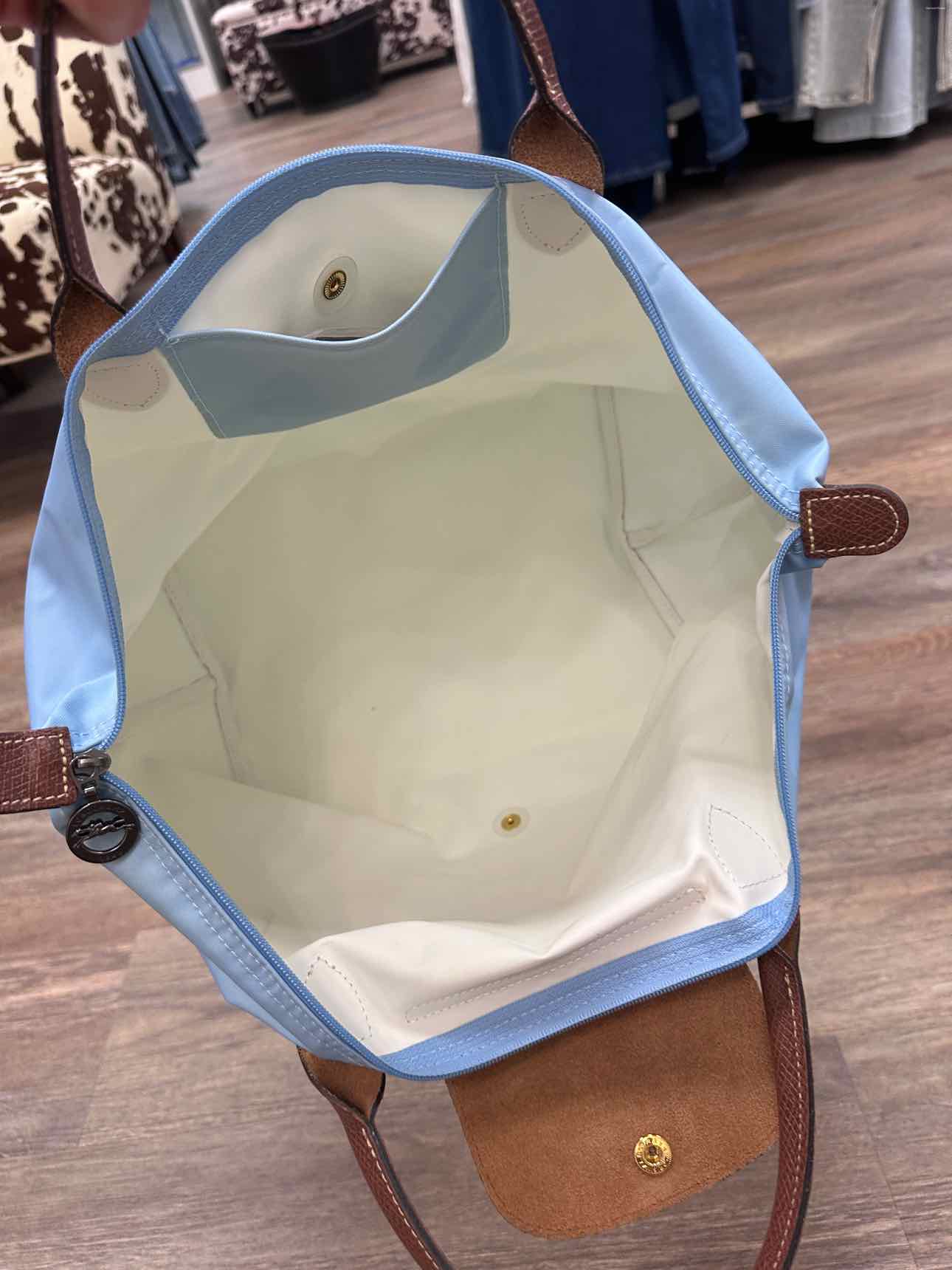 Longchamp Le Pilage Nylon Tote Bag Light blue Handbags