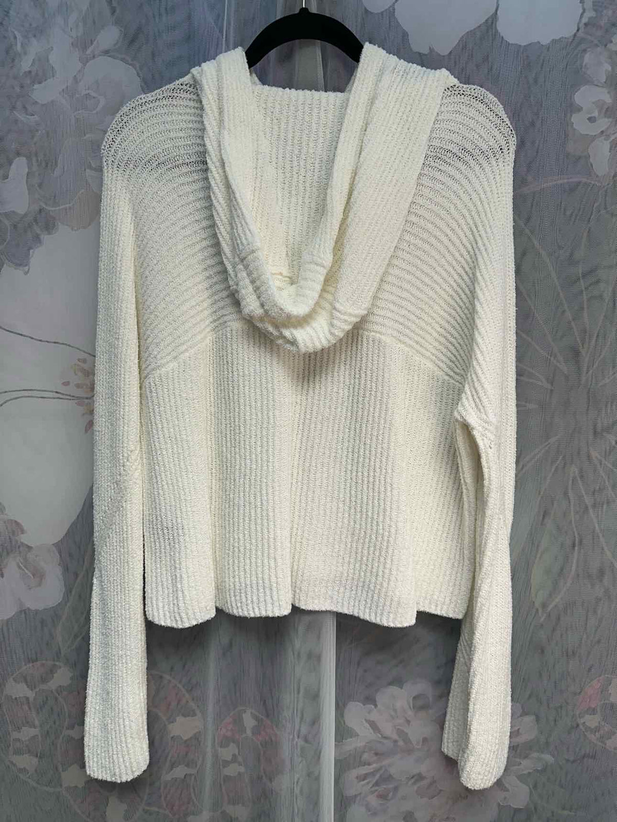 rag & bone Ribbed Textured Pullover Long Sleeve Hoodie Size Small White Top
