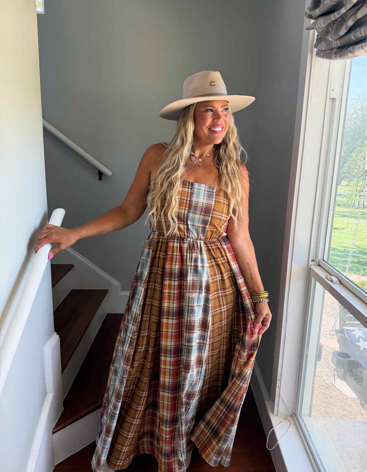 The Ashford Plaid Maxi Dress