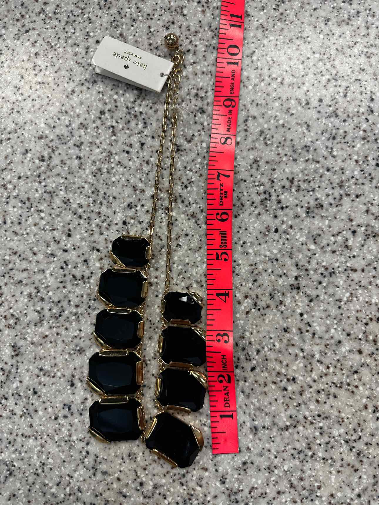 Kate Spade Stepping Stone Collar Black Onyx Gems Black Necklace NWT