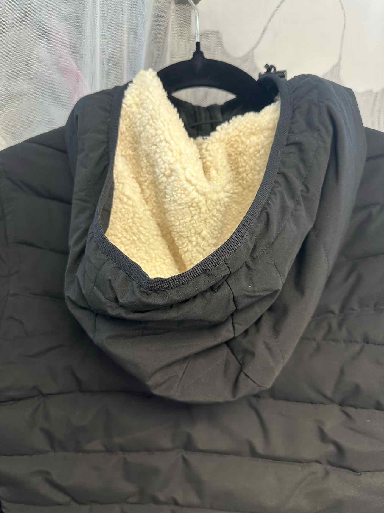 Michael Michael Kors Sherpa Lined Hood Zip Up Small Black Quilted Puffer Coat