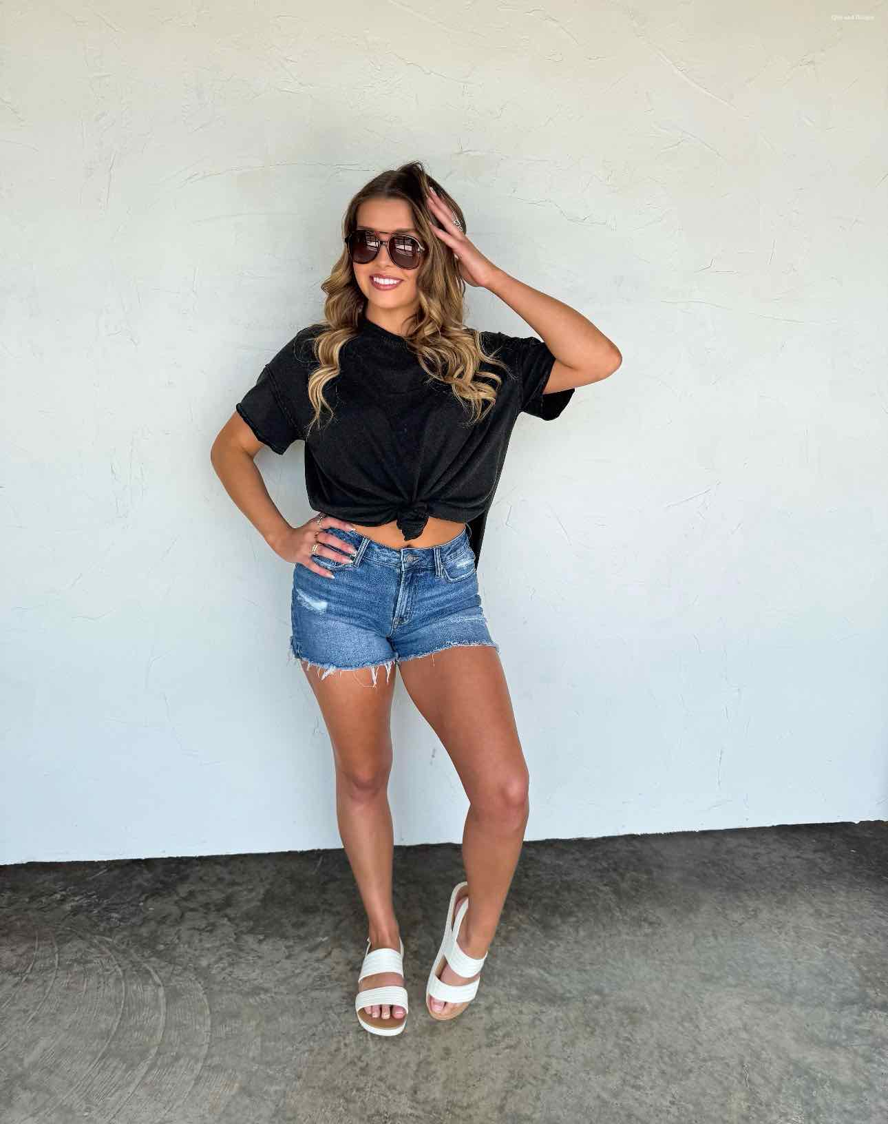 Joey Washed Boyfriend Tee Cotton Tshirt Oversized Slouchy Top