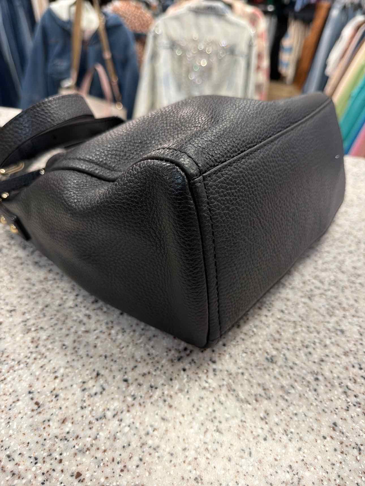 Kate Spade Little Curtis Pebbled Leather Hobo Top Handle Crossbody Black Handbag