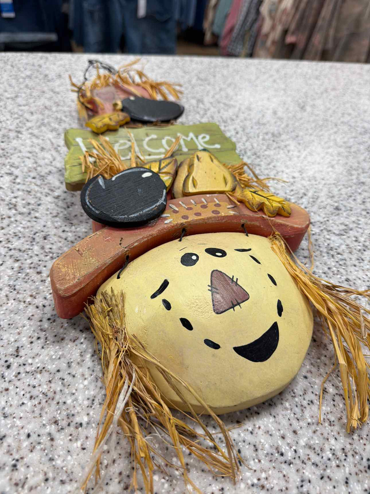 Scarecrow Fall Wood Wall Plaque Household