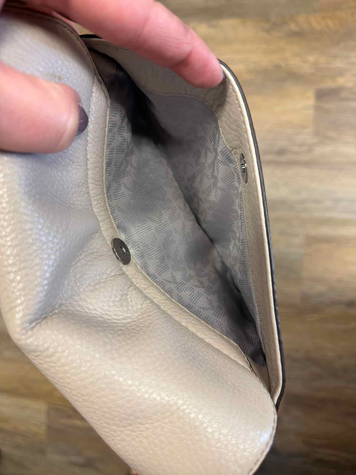 Michael Kors Geige Toned Pebbled Leather Crossbody Bag