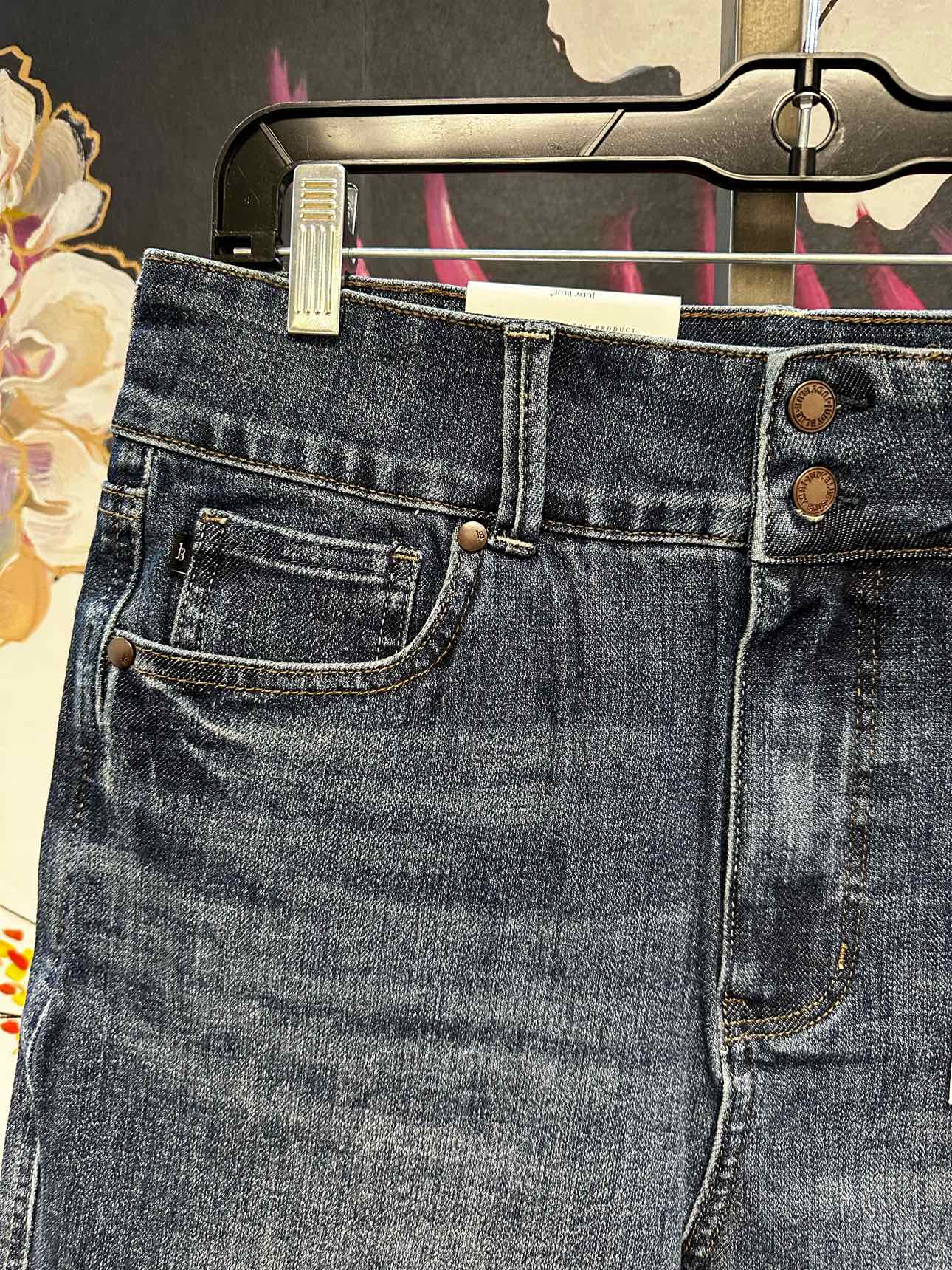 Judy Blue Jeans Double Button High Waist Tummy Control Slim Denim Shorts