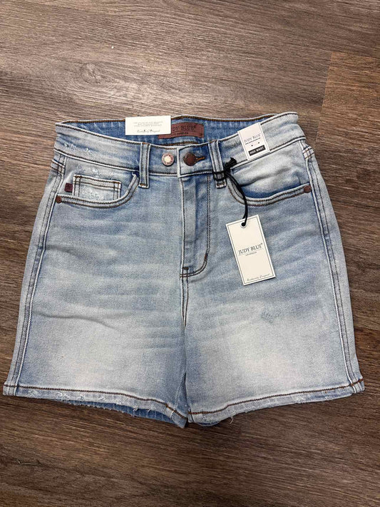 Judy Blue Jeans Double Button Mid-Length Dad Shorts