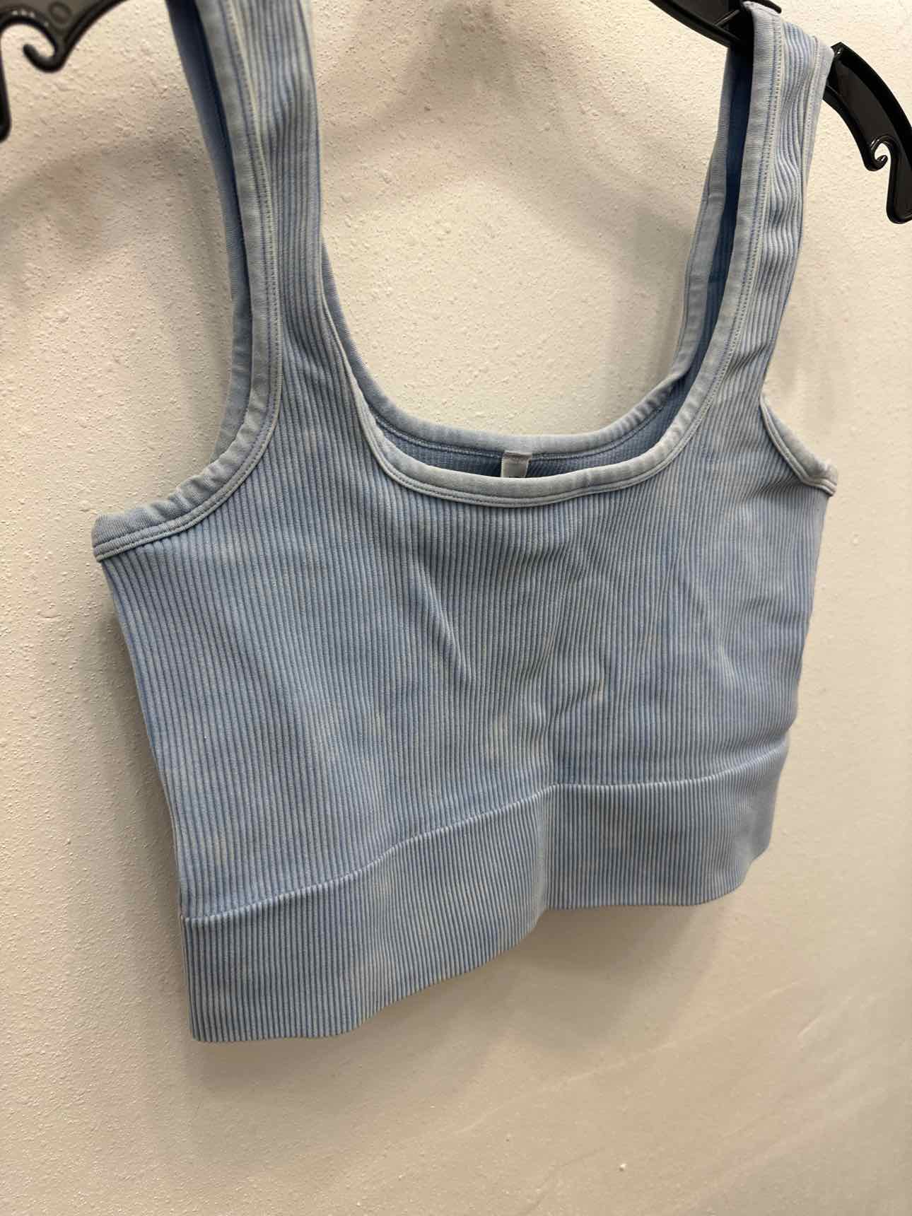 Zenana Size 1X/2X Light Blue Crop Top