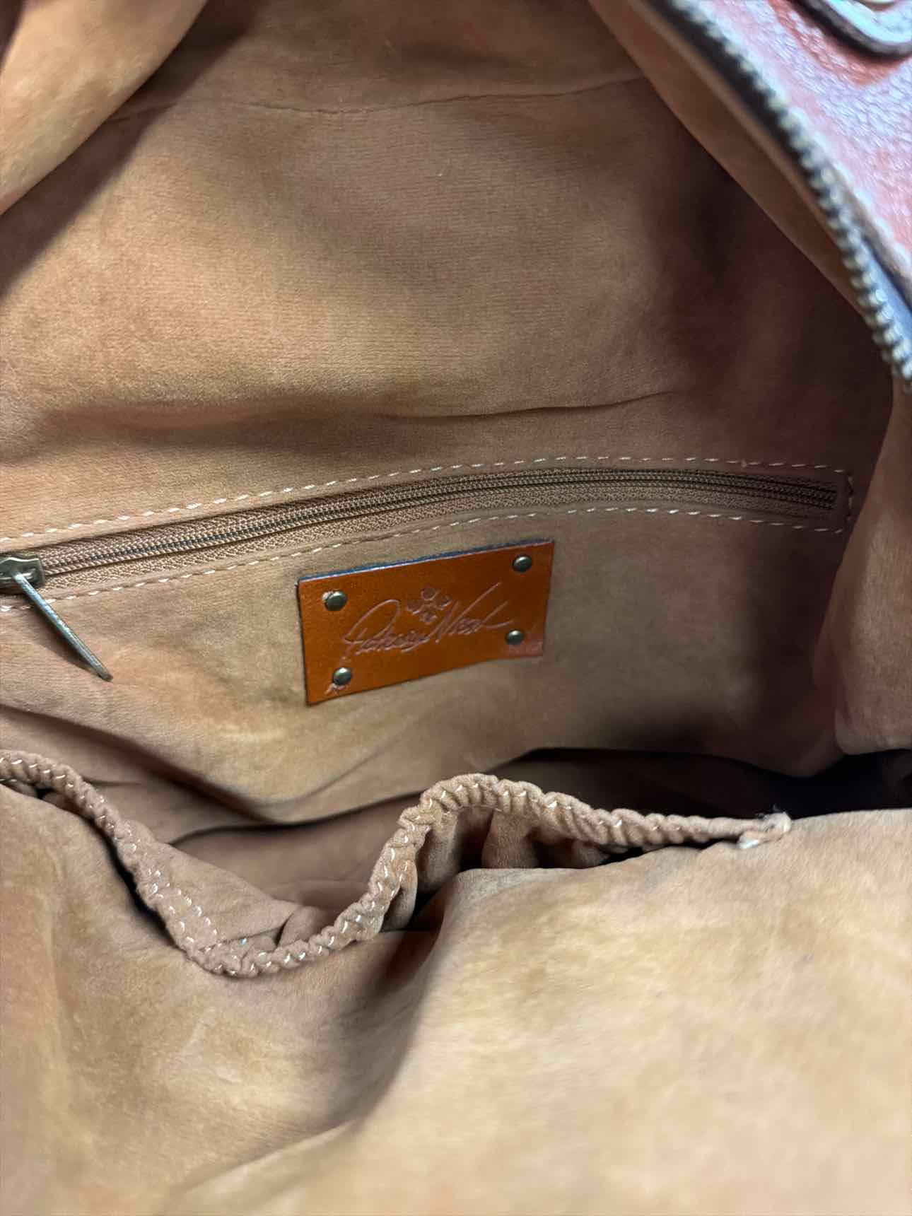 Patricia Nash Small Brown Cognac Leather Montioni Covertible Backpack