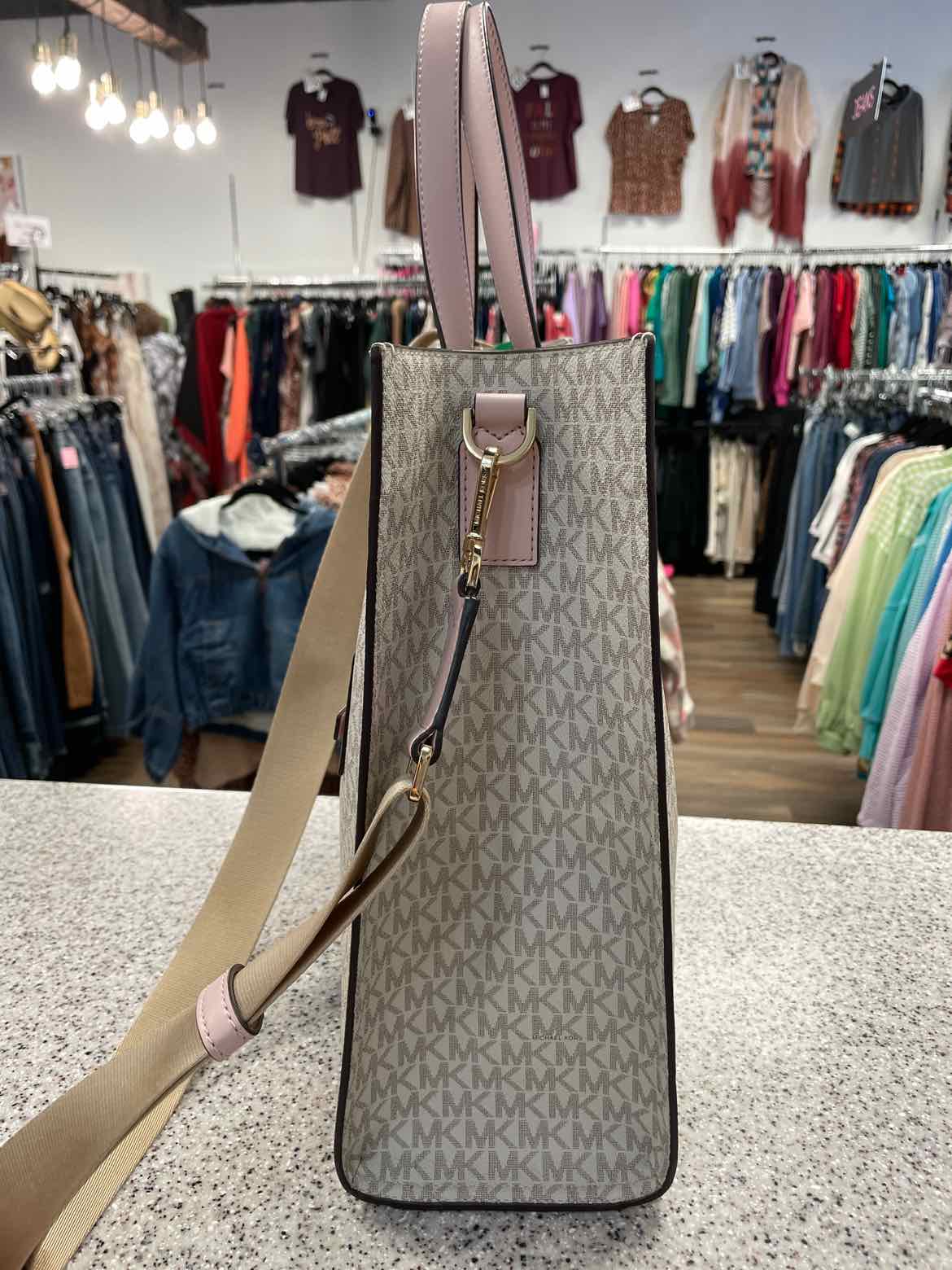 Michael Kors Kenly Large North-South Coated Canvas Tote Bag