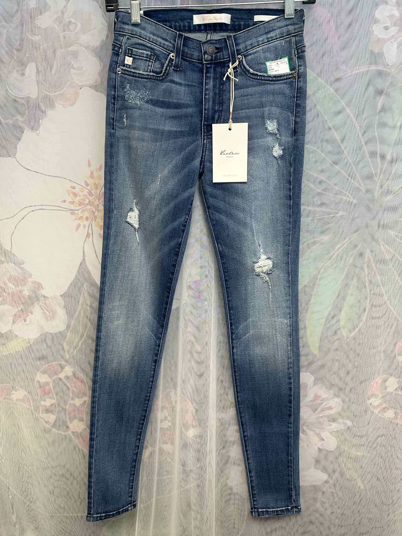 KanCan NEW NWT Premier Distressed Skinny Light Wash Size 24 Denim Jeans