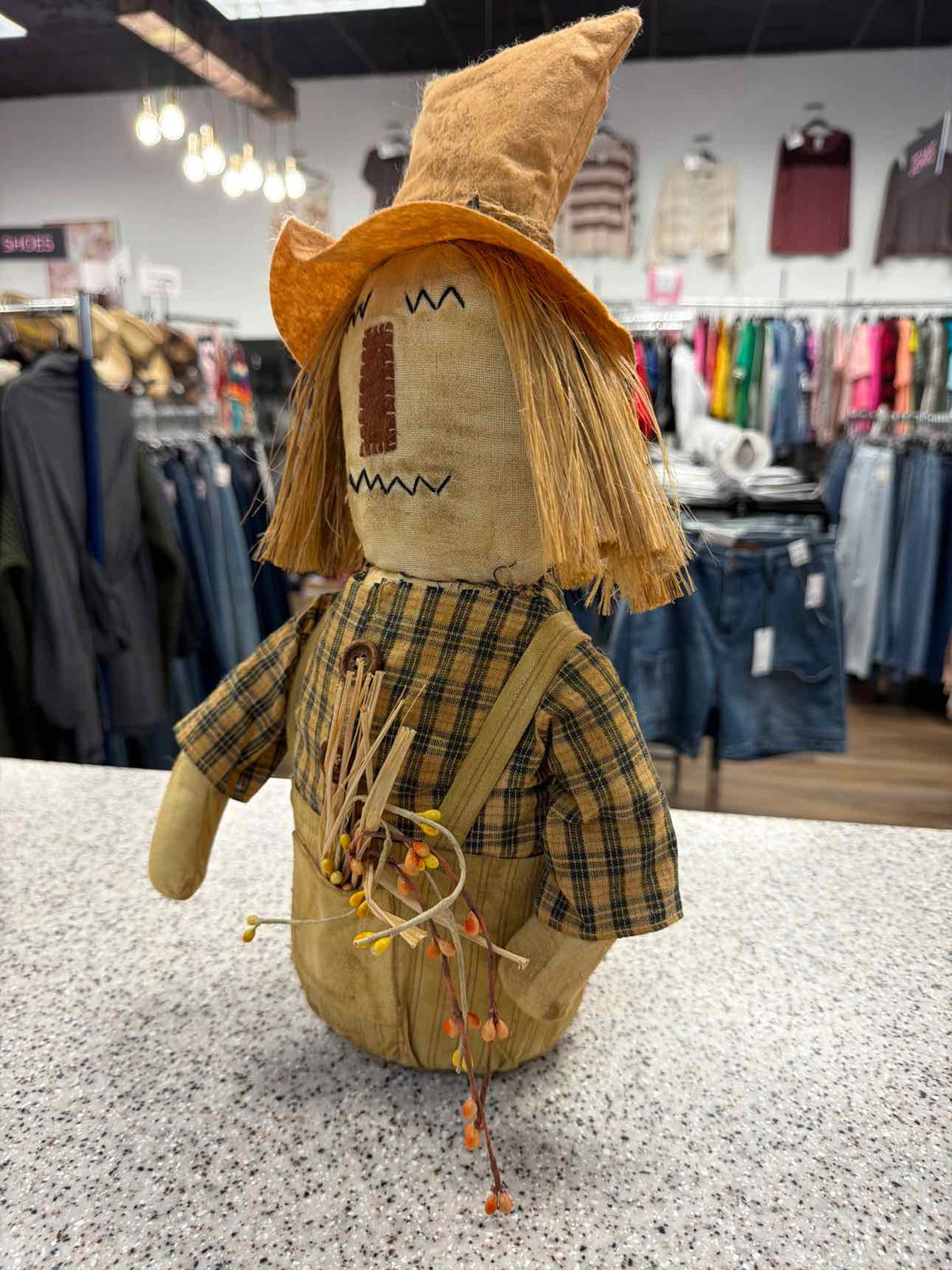 Primitive Fall Harvest Scarecrow Man Household